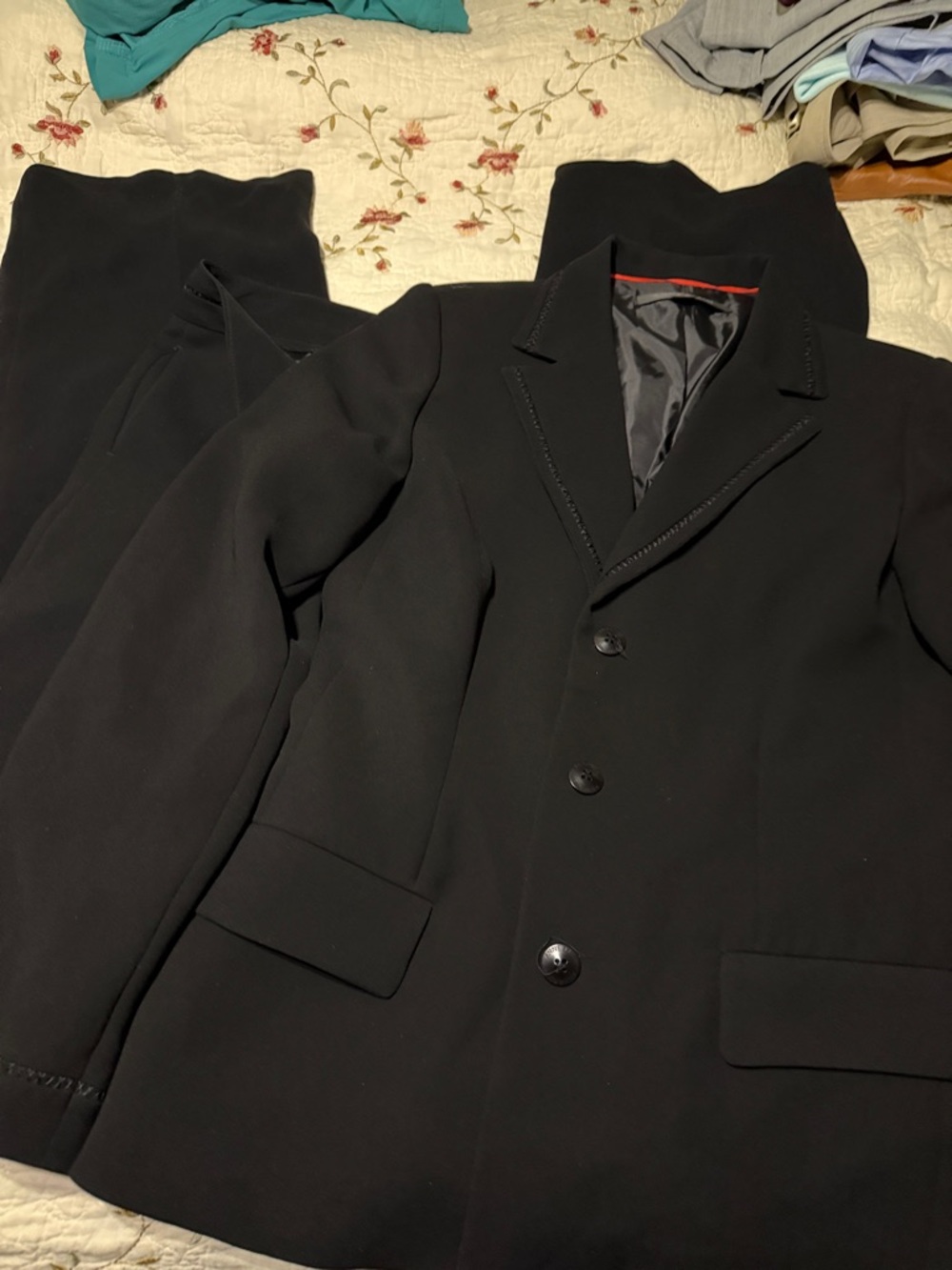Classic Black Women's Blazer and Trouser Suit Set